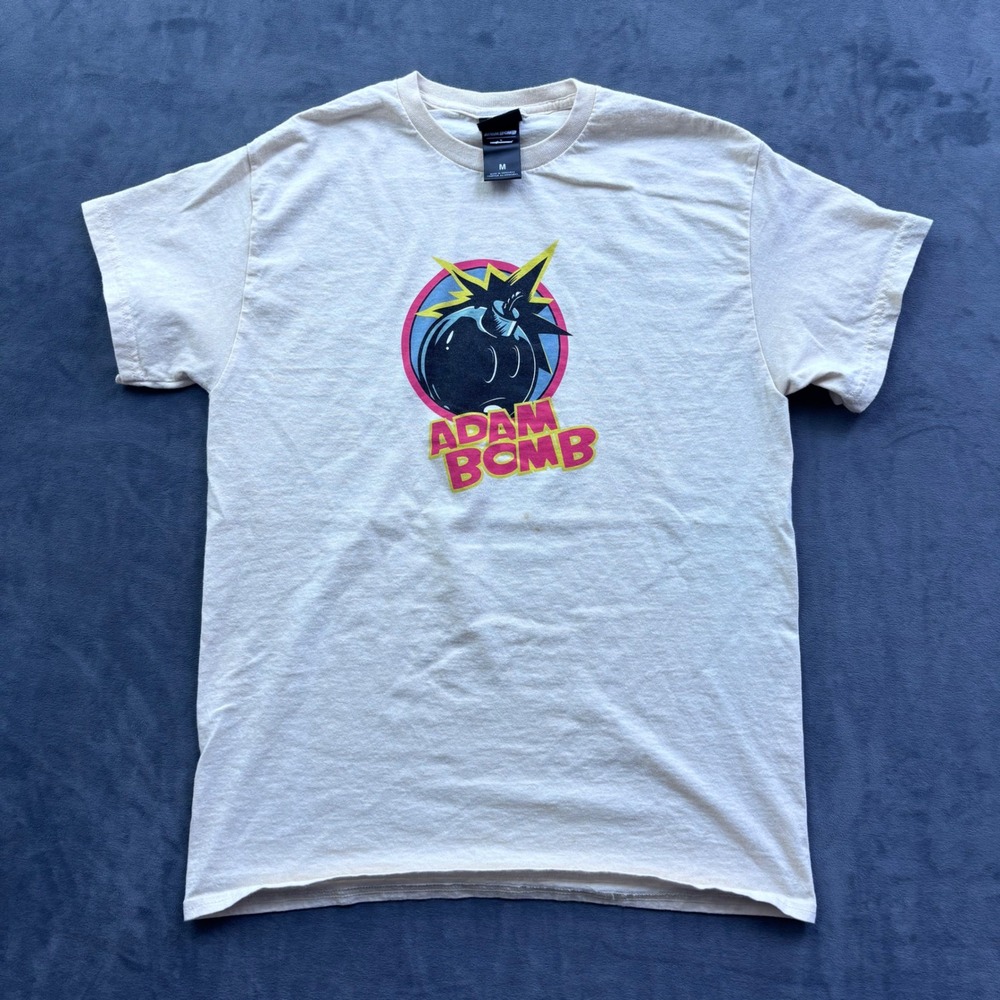 The Hundreds Adam Bomb Graphic T-Shirt Cream Mens Medium Streetwear Tee
